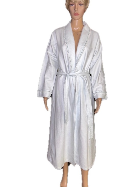 Eileen West Other - Eileen West ~ Women’s Small ~ Light Blue ~ W/ Floral Lace ~ Velour ~ Maxi Robe